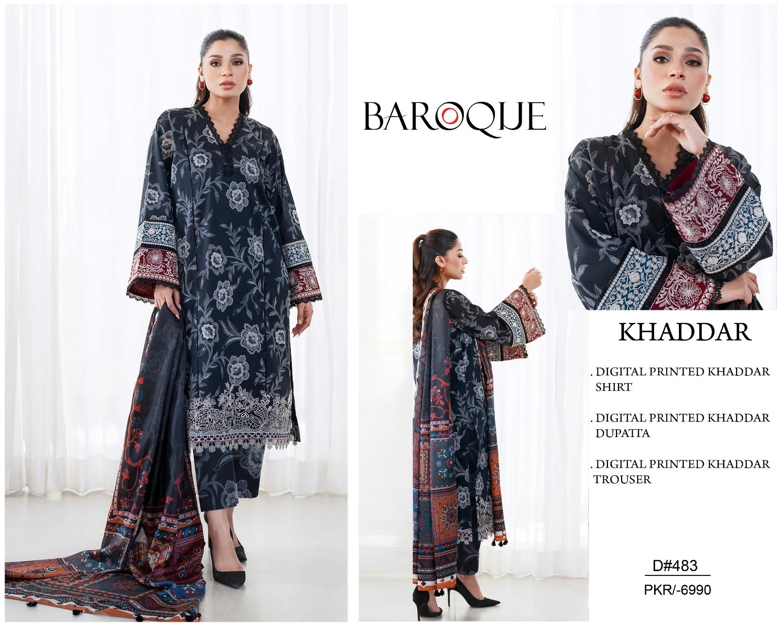 Baroque Khaddar 3PC