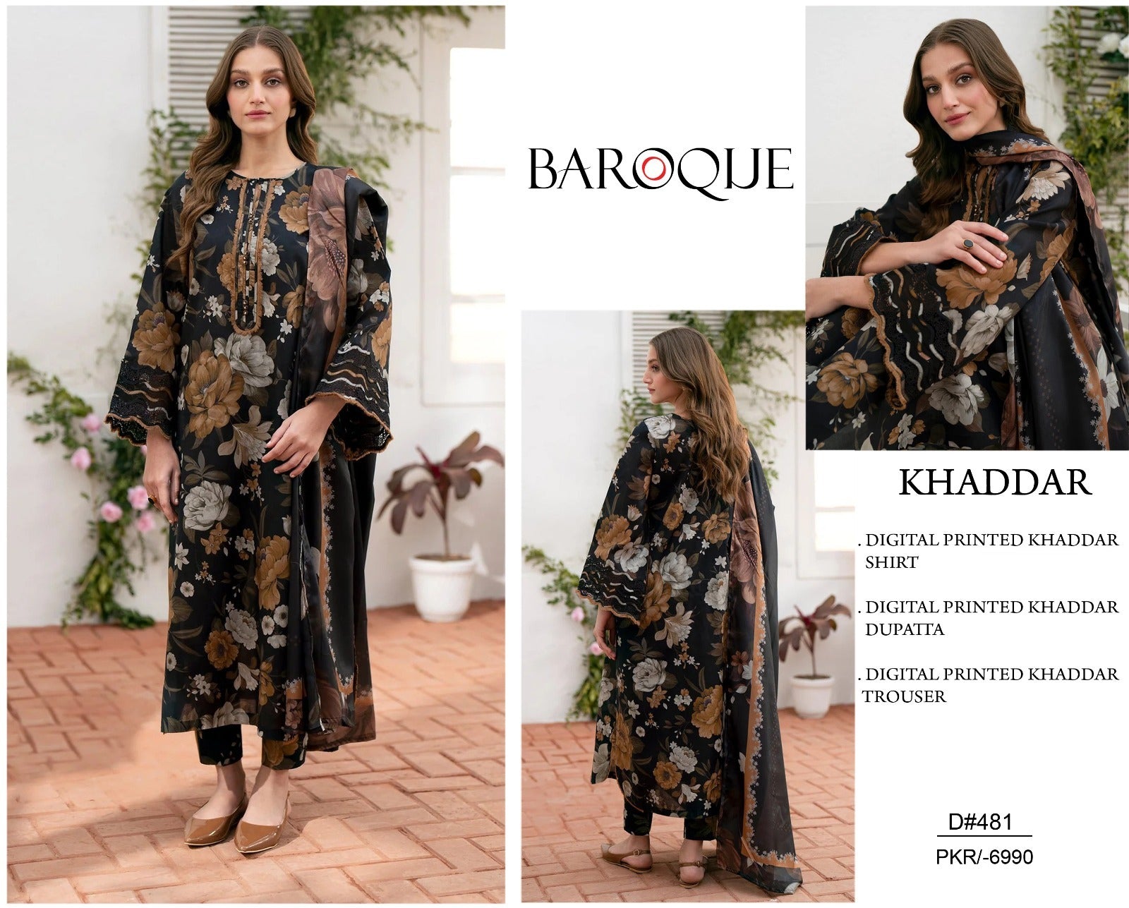 Baroque Khaddar 3PC