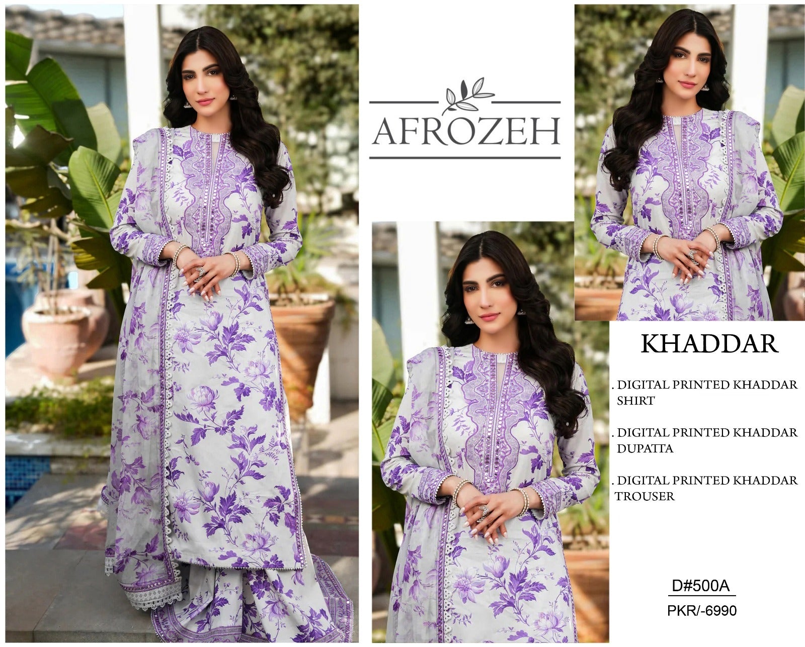 Afrozeh Khaddar 3PC