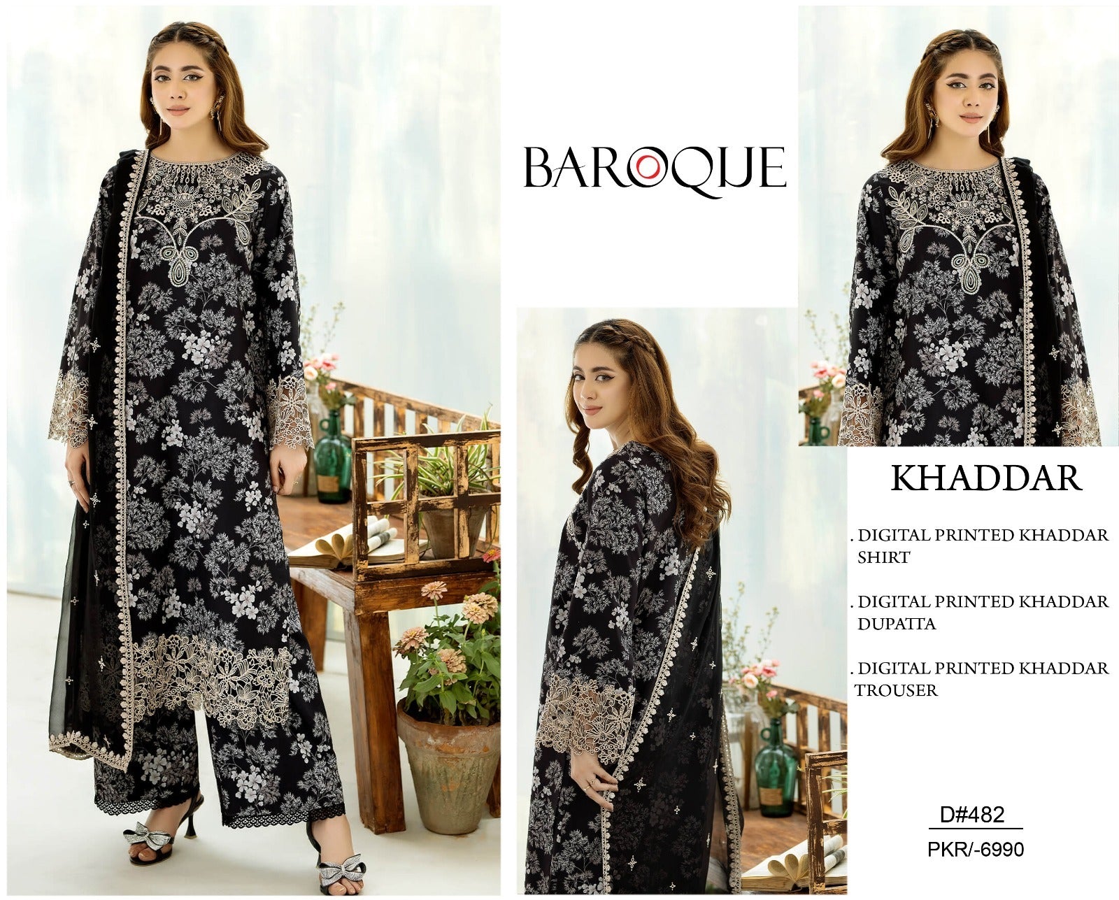 Baroque Khaddar 3PC
