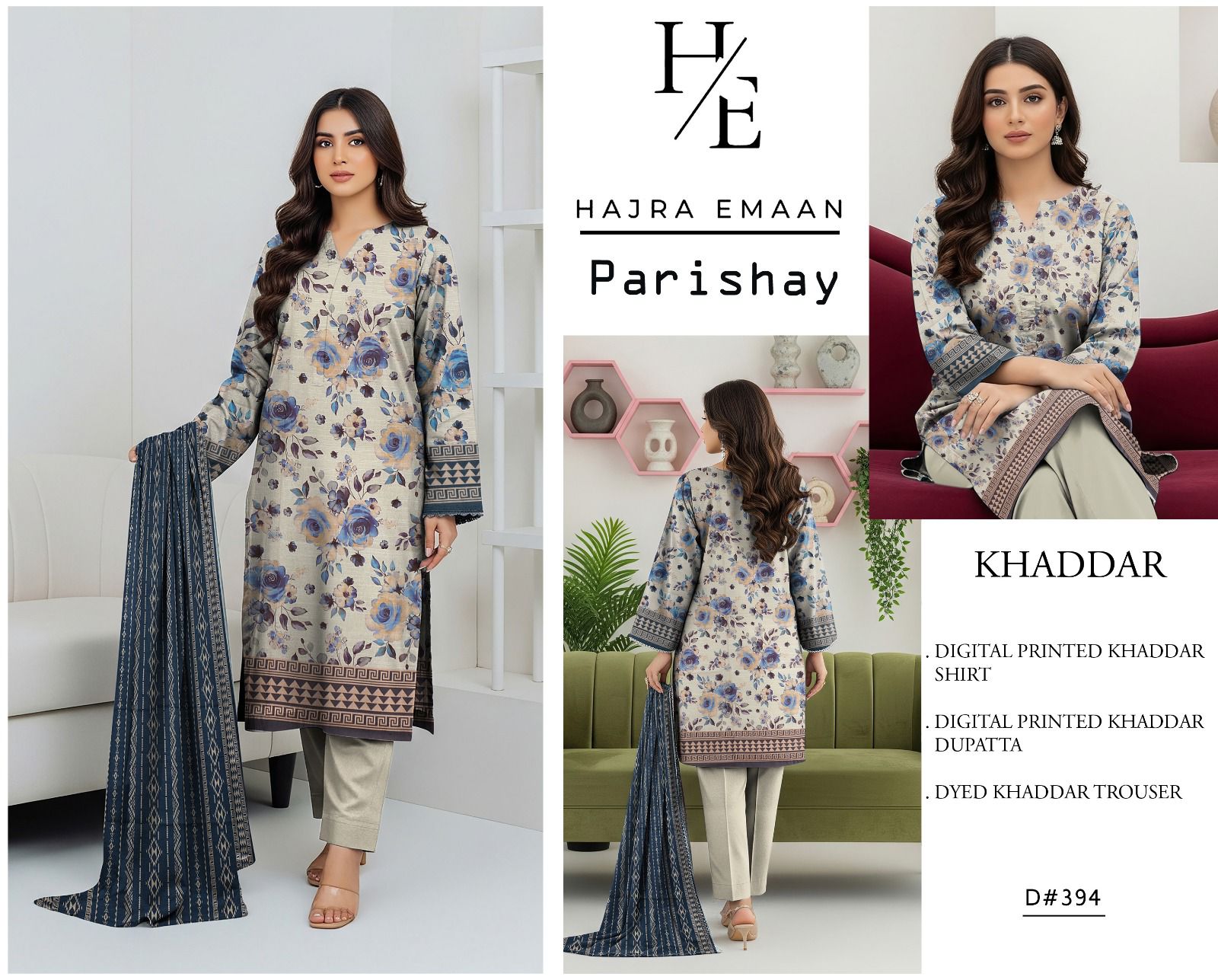 Parishay Khaddar 3PC